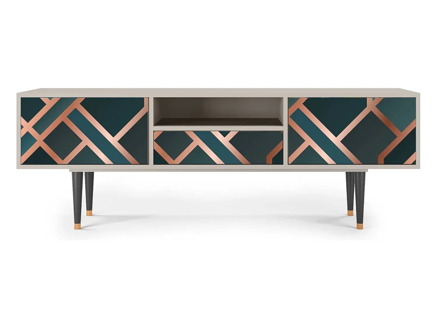 Móvel De Tv* Mueble de TV - 170х59х41 cm - T6 - Bronze Crossroad, Areia Bege