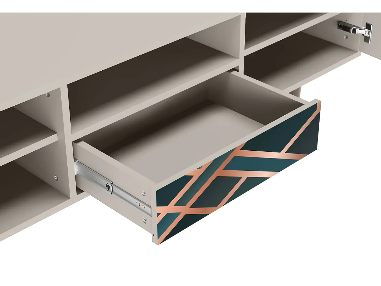 Móvel De Tv* Mueble de TV - 170х59х41 cm - T6 - Bronze Crossroad, Areia Bege