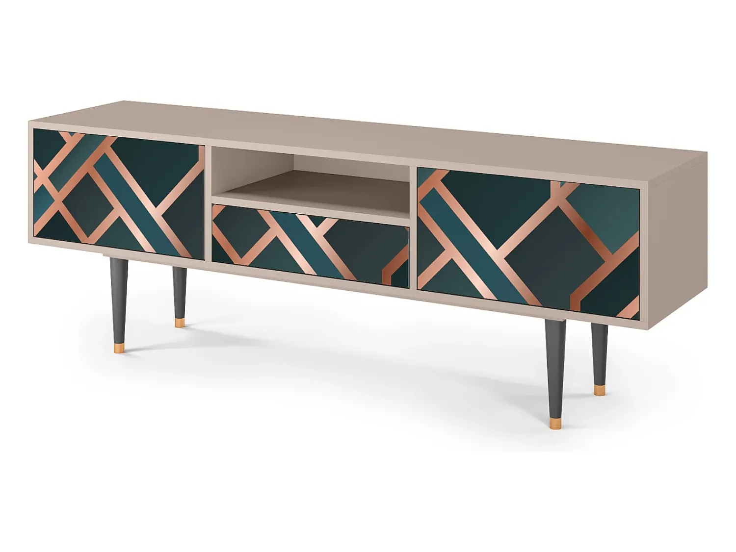 Móvel De Tv* Mueble de TV - 170х59х41 cm - T6 - Bronze Crossroad, Areia Bege