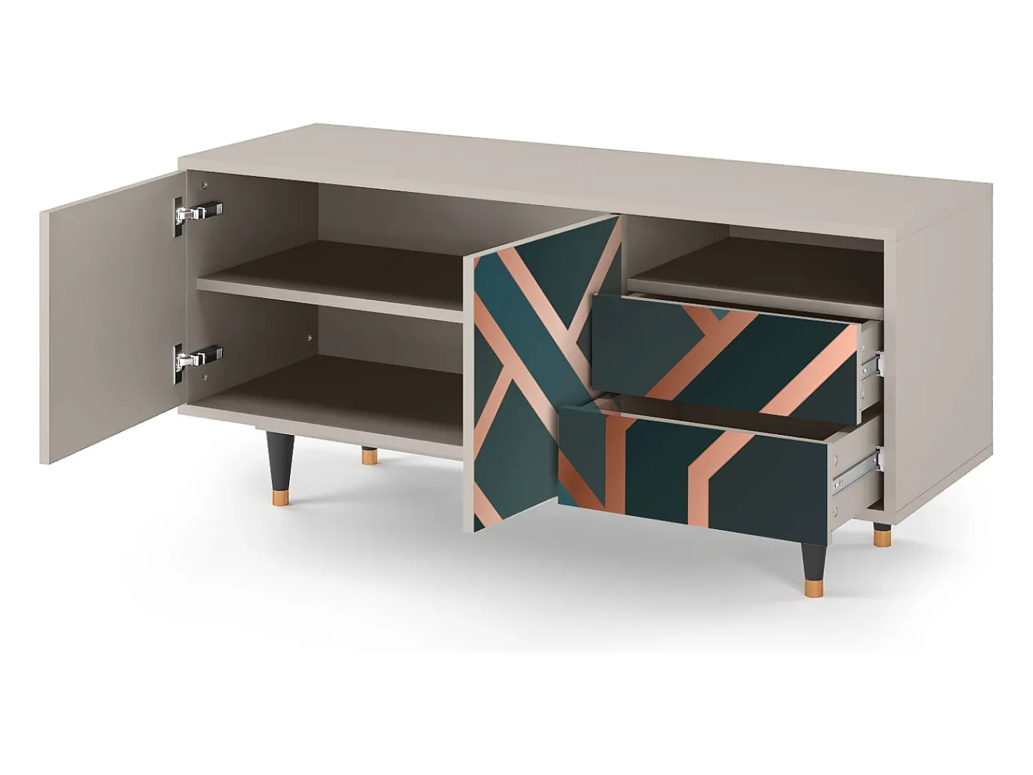 Mueble de TV - 125х56х41 cm - T7 - Bronze Crossroad, Areia^ Móvel De Tv