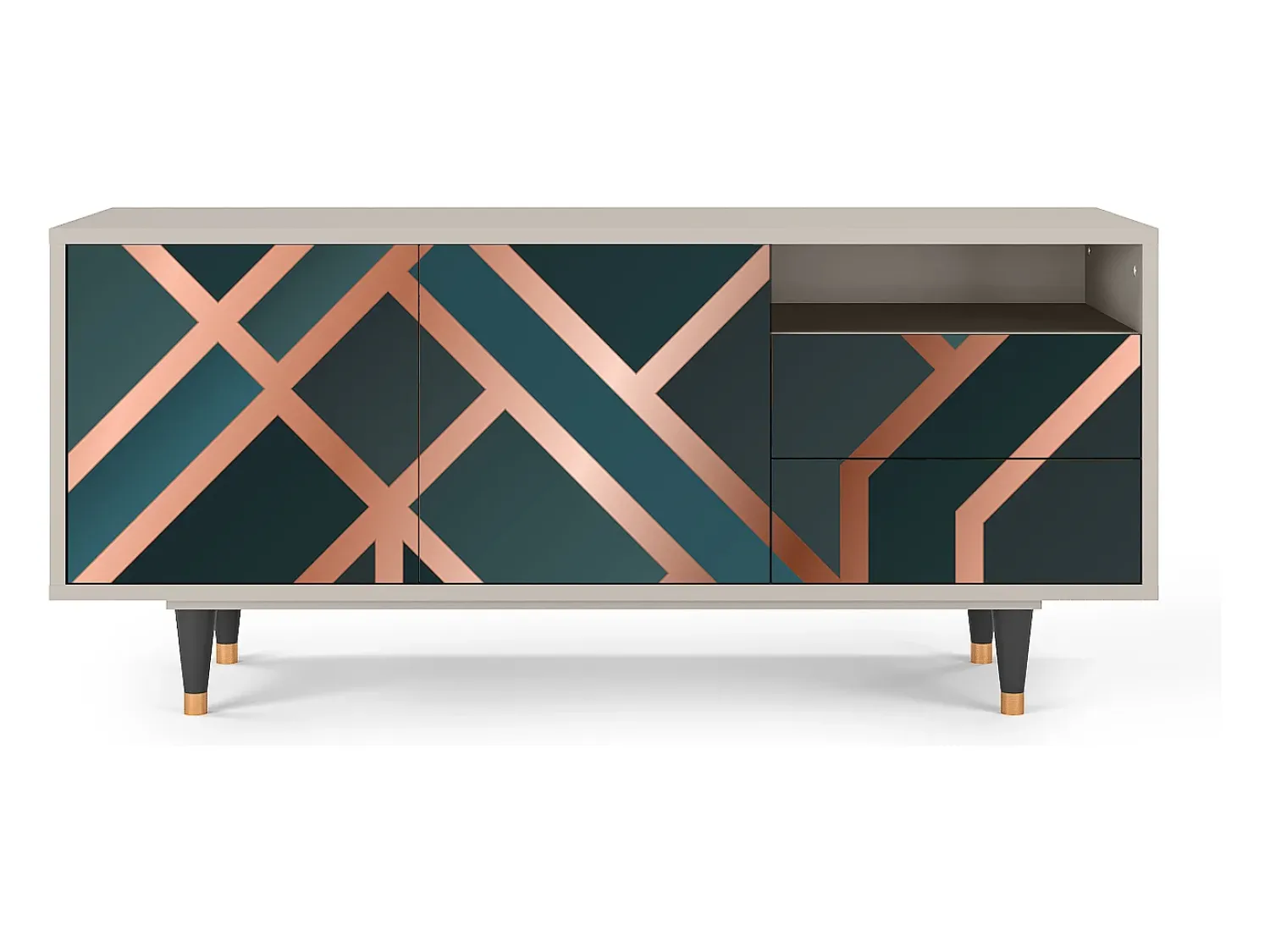 Mueble de TV - 125х56х41 cm - T7 - Bronze Crossroad, Areia^ Móvel De Tv