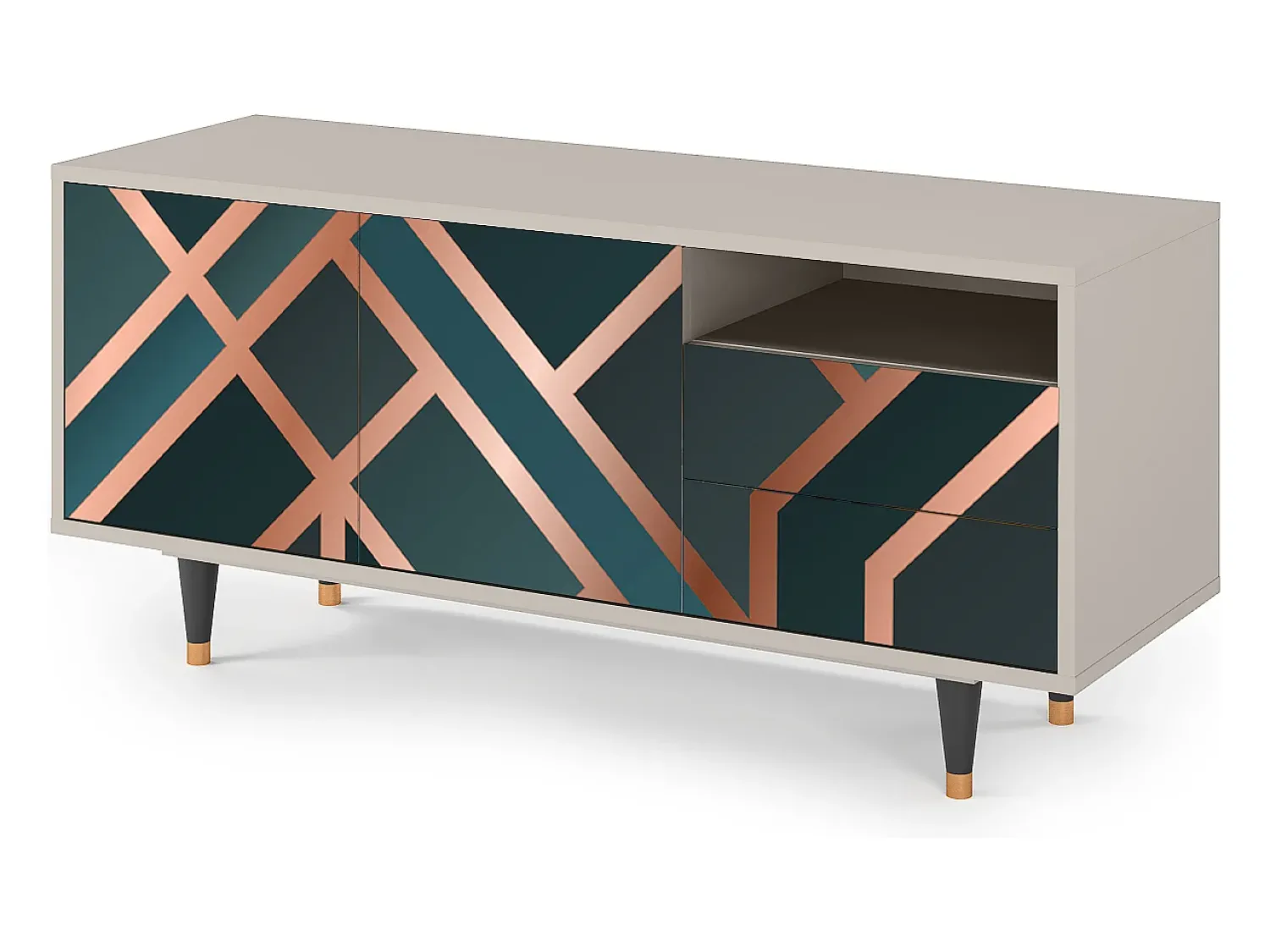 Mueble de TV - 125х56х41 cm - T7 - Bronze Crossroad, Areia^ Móvel De Tv