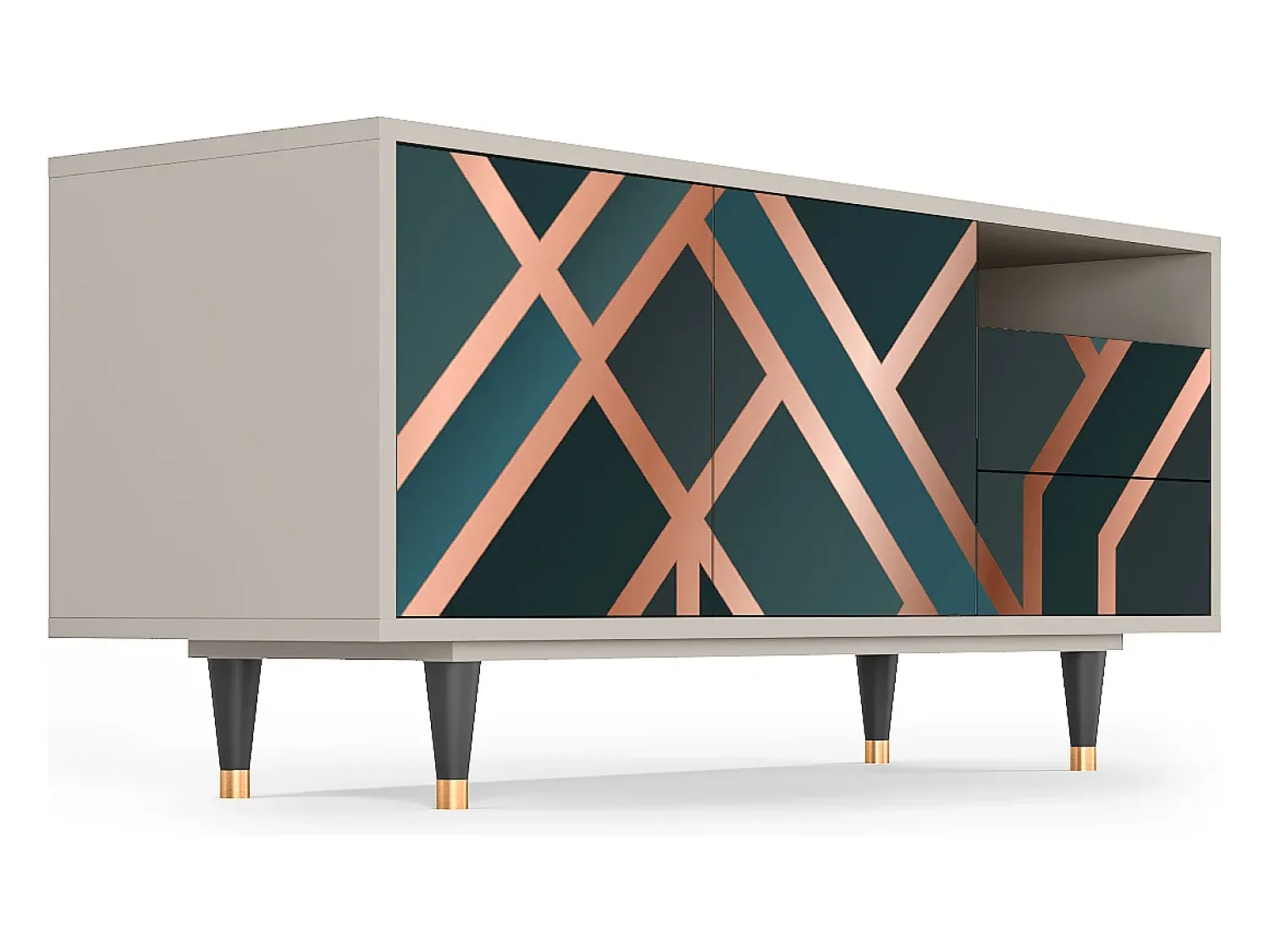 Mueble de TV - 125х56х41 cm - T7 - Bronze Crossroad, Areia^ Móvel De Tv