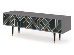 Mueble de TV - 170х59х48 cm - T4 - Bronze Crossroad, Cinza^ Móvel De Tv
