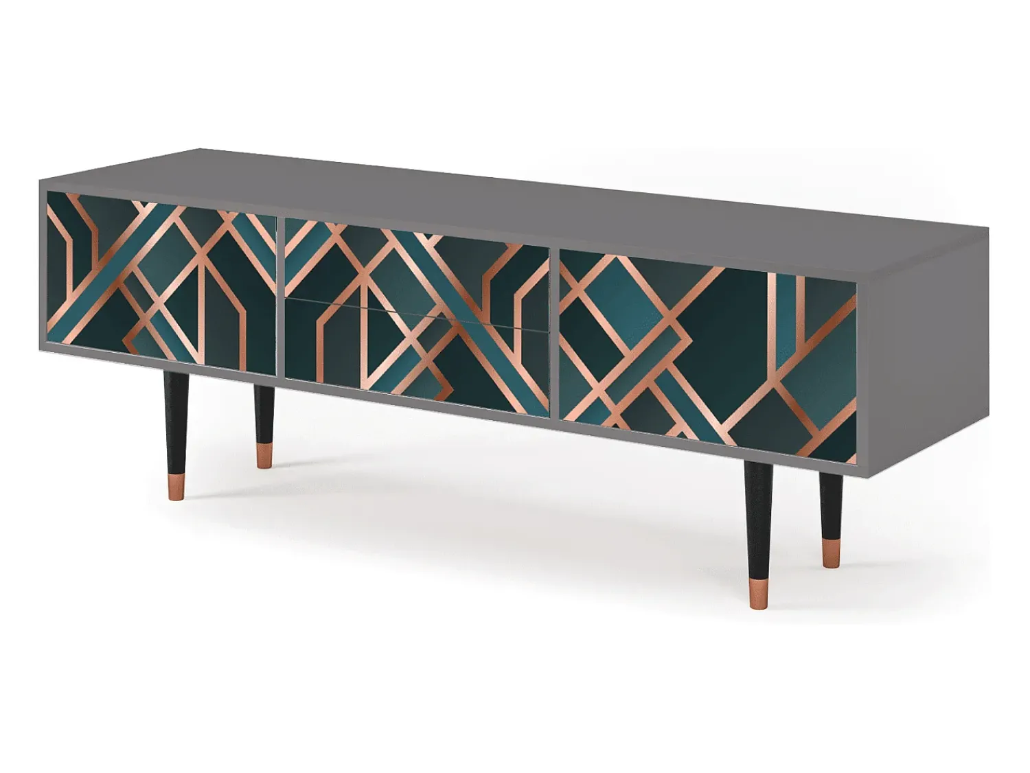 Mueble de TV - 170х59х48 cm - T4 - Bronze Crossroad, Cinza^ Móvel De Tv
