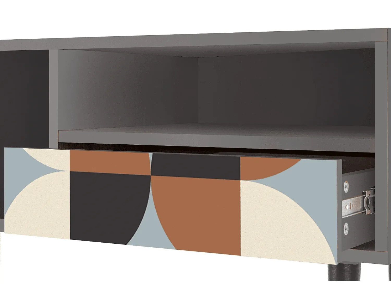 Mueble de TV - 115х59х48 cm - T3 - Brown Sensation, Cinza^ Móvel De Tv