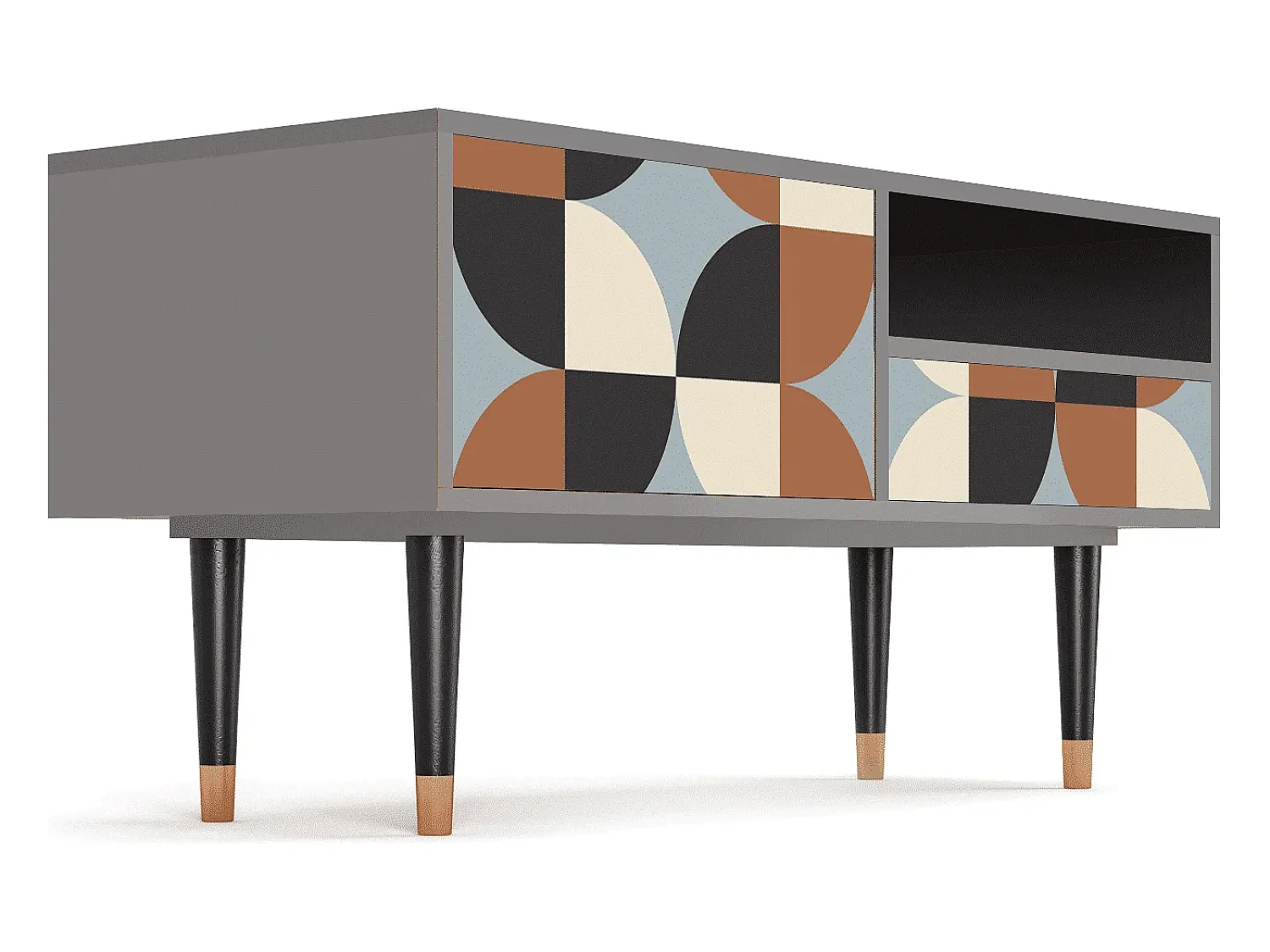 Mueble de TV - 115х59х48 cm - T3 - Brown Sensation, Cinza^ Móvel De Tv