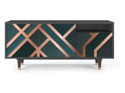 Móvel De Tv* Mueble de TV - 125х56х41 cm - T7 - Bronze Crossroad, Antracite Cinza antracite