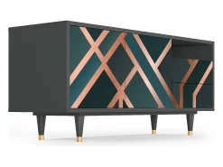 Móvel De Tv* Mueble de TV - 125х56х41 cm - T7 - Bronze Crossroad, Antracite Cinza antracite