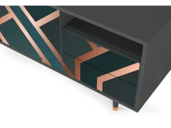 Móvel De Tv* Mueble de TV - 125х56х41 cm - T7 - Bronze Crossroad, Antracite Cinza antracite