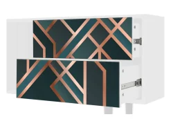 Móvel De Tv| Mueble de TV - 170х69х48 cm - T1 - Bronze Crossroad, Branco Bege