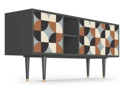Móvel De Tv| Mueble de TV - 150х69х41 cm - T5 - Brown Sensation, Antracite Cinza antracite
