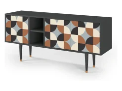 Móvel De Tv| Mueble de TV - 150х69х41 cm - T5 - Brown Sensation, Antracite Cinza antracite