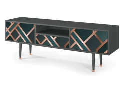 Móvel De Tv* Mueble de TV - 170х59х41 cm - T6 - Bronze Crossroad, Antracite Cinza antracite