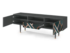 Móvel De Tv* Mueble de TV - 170х59х41 cm - T6 - Bronze Crossroad, Antracite Cinza antracite