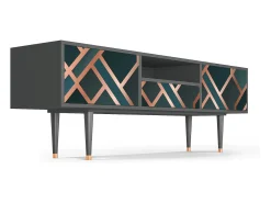 Móvel De Tv* Mueble de TV - 170х59х41 cm - T6 - Bronze Crossroad, Antracite Cinza antracite