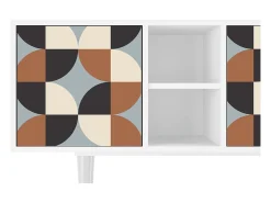 Mueble de TV - 150х69х41 cm - T5 - Brown Sensation, Branco^ Móvel De Tv