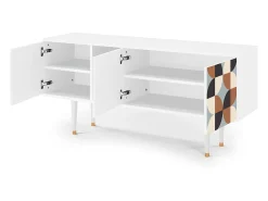 Mueble de TV - 150х69х41 cm - T5 - Brown Sensation, Branco^ Móvel De Tv
