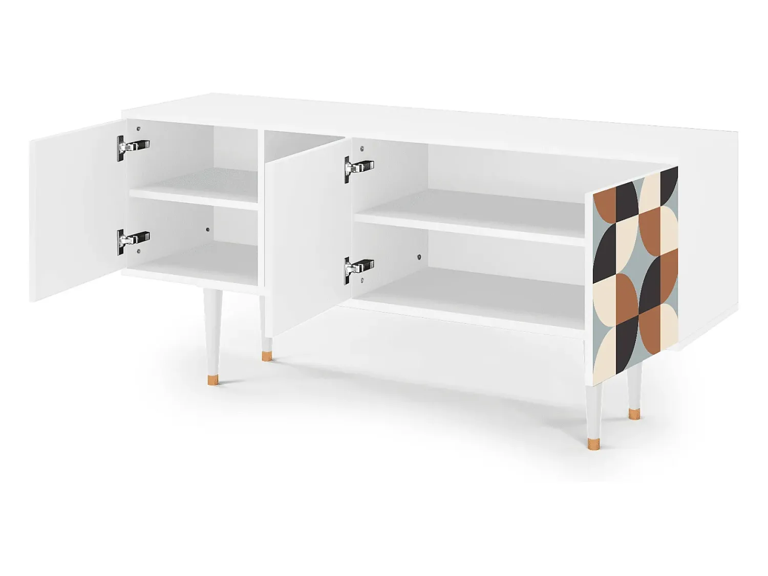 Mueble de TV - 150х69х41 cm - T5 - Brown Sensation, Branco^ Móvel De Tv