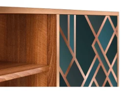 Móvel De Tv* Mueble de TV - 170х69х48 cm - T2 - Bronze Crossroad, Nogueira Castanho