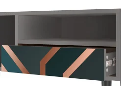 Discount Mueble de TV - 115х59х48 cm - T3 - Bronze Crossroad, Cinza Cinzento