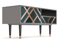Discount Mueble de TV - 115х59х48 cm - T3 - Bronze Crossroad, Cinza Cinzento