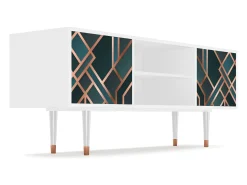 Mueble de TV - 170х69х48 cm - T2 - Bronze Crossroad, Branco^ Móvel De Tv