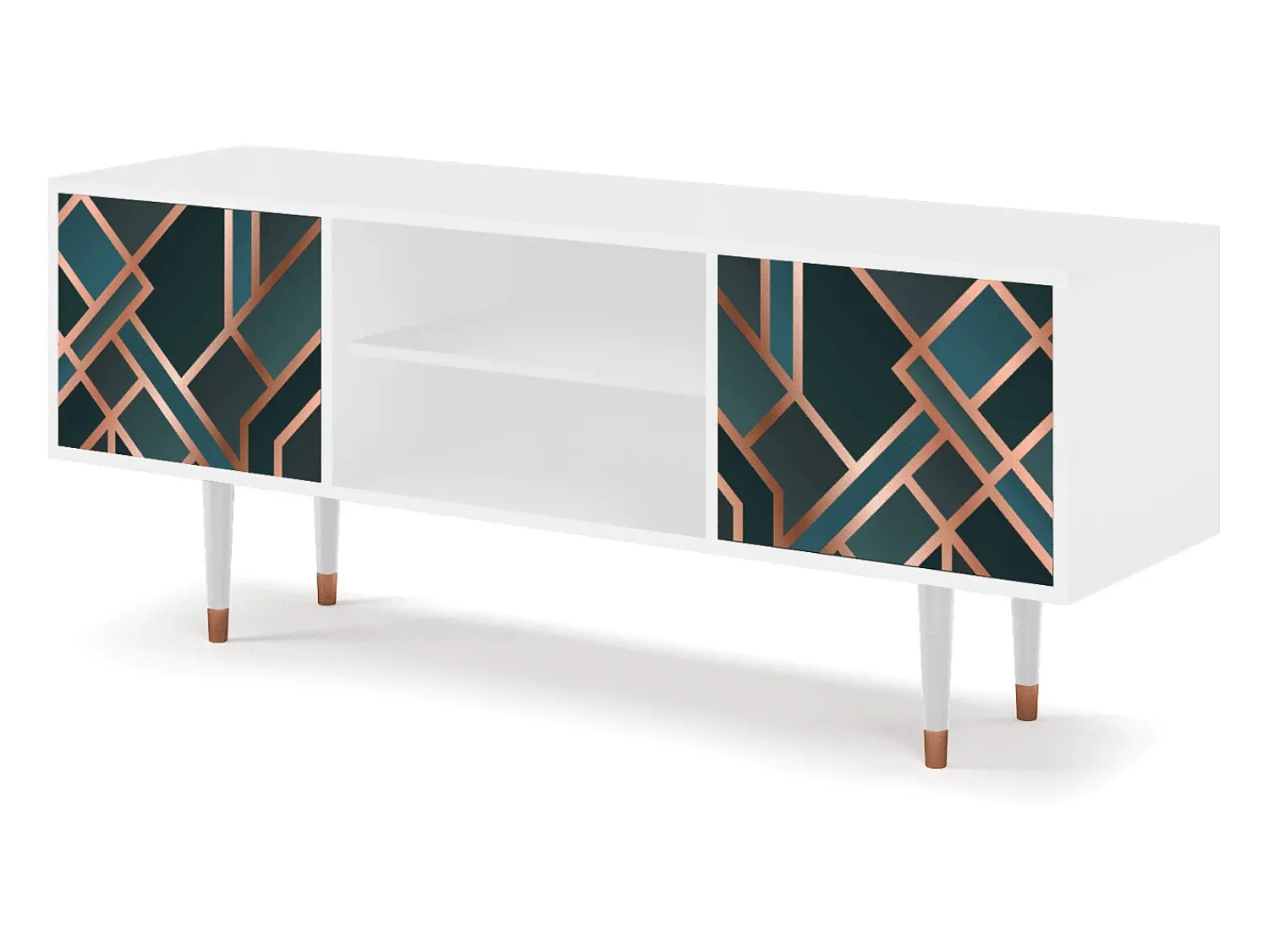 Mueble de TV - 170х69х48 cm - T2 - Bronze Crossroad, Branco^ Móvel De Tv