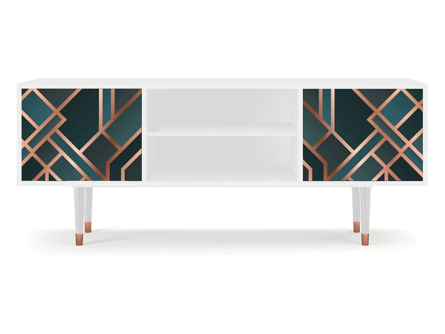 Mueble de TV - 170х69х48 cm - T2 - Bronze Crossroad, Branco^ Móvel De Tv