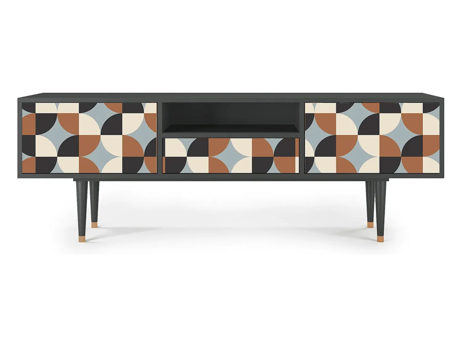 New Mueble de TV - 170х59х41 cm - T6 - Brown Sensation, Antracite Cinza antracite