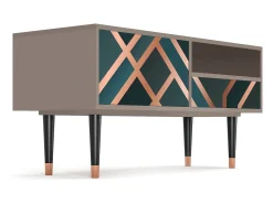 Móvel De Tv| Mueble de TV - 115х59х48 cm - T3 - Bronze Crossroad, Latte Bege