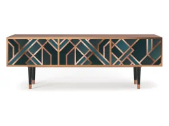 Móvel De Tv| Mueble de TV - 170х59х48 cm - T4 - Bronze Crossroad, Nogueira Castanho