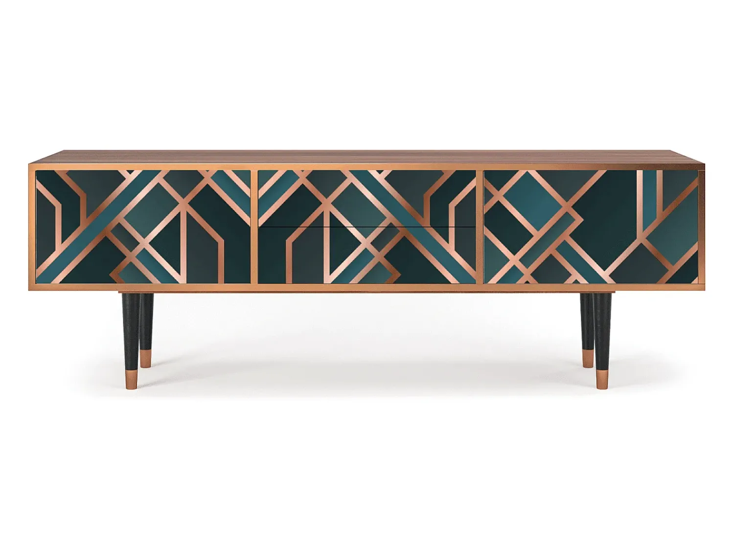 Móvel De Tv| Mueble de TV - 170х59х48 cm - T4 - Bronze Crossroad, Nogueira Castanho