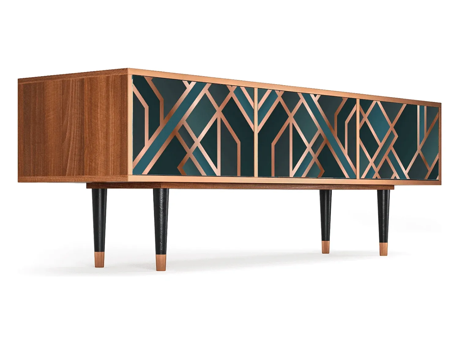 Móvel De Tv| Mueble de TV - 170х59х48 cm - T4 - Bronze Crossroad, Nogueira Castanho