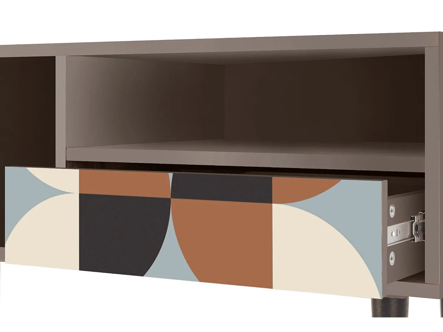 Móvel De Tv| Mueble de TV - 115х59х48 cm - T3 - Brown Sensation, Latte Bege