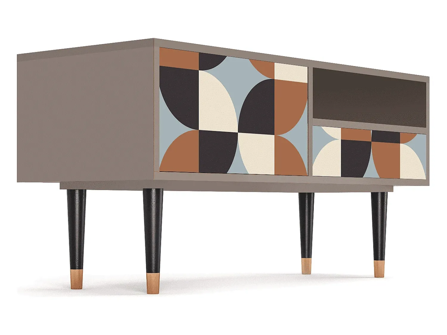Móvel De Tv| Mueble de TV - 115х59х48 cm - T3 - Brown Sensation, Latte Bege