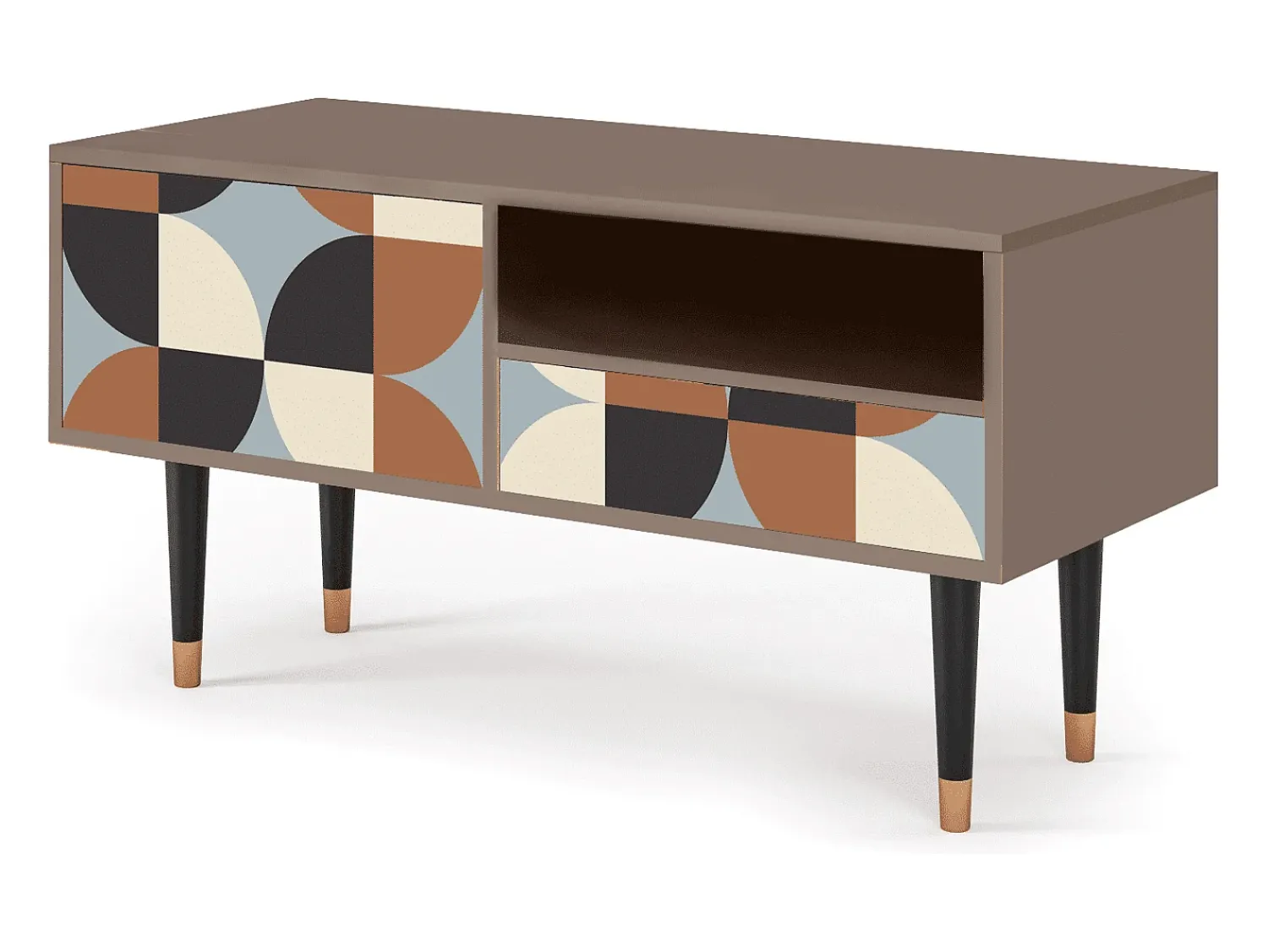 Móvel De Tv| Mueble de TV - 115х59х48 cm - T3 - Brown Sensation, Latte Bege