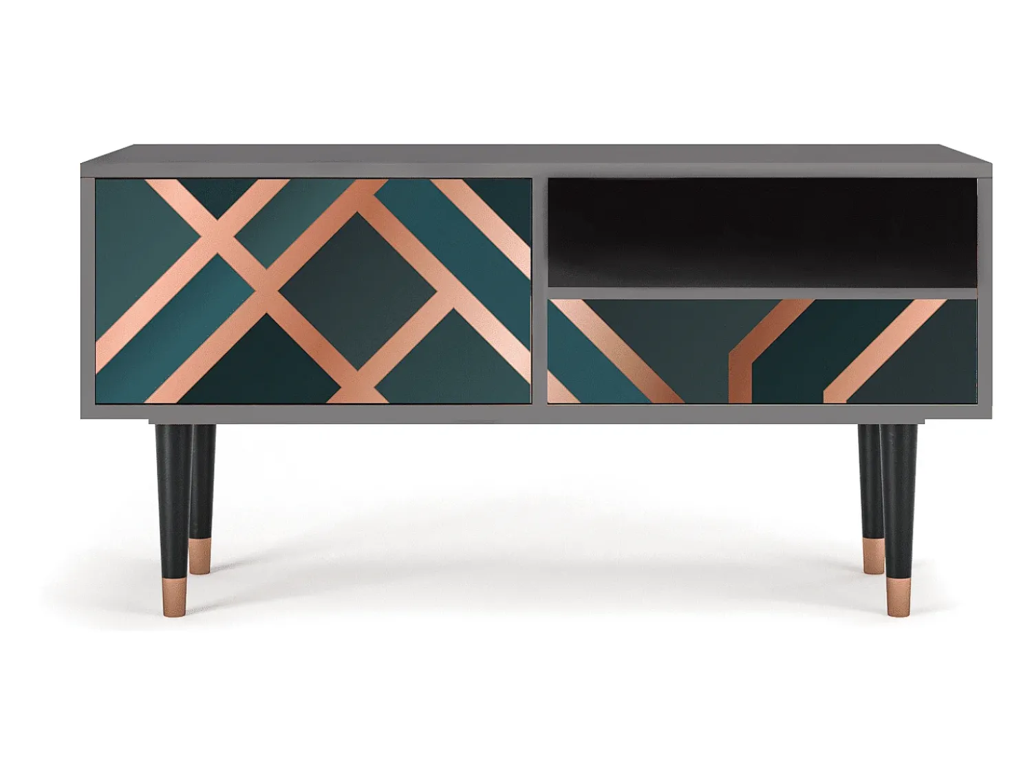 Mueble de TV - 115х59х48 cm - T3 - Bronze Crossroad, Areia^ Móvel De Tv