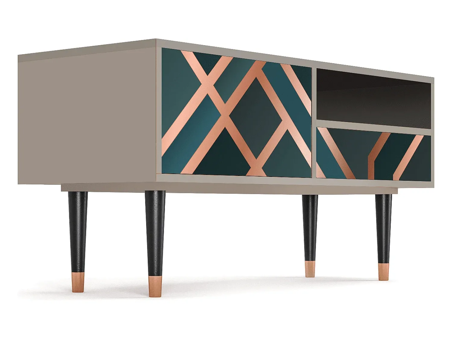 Mueble de TV - 115х59х48 cm - T3 - Bronze Crossroad, Areia^ Móvel De Tv