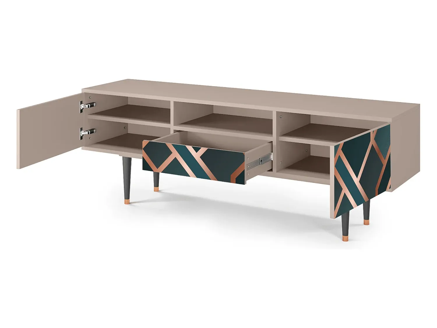Sale Mueble de TV - 170х59х41 cm - T6 - Bronze Crossroad, Latte Bege