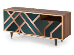 Mueble de TV - 125х56х41 cm - T7 - Bronze Crossroad, Nogueira^ Móvel De Tv