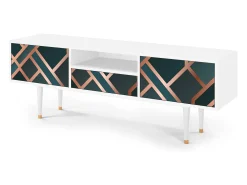 Mueble de TV - 170х59х41 cm - T6 - Bronze Crossroad, Branco Bege