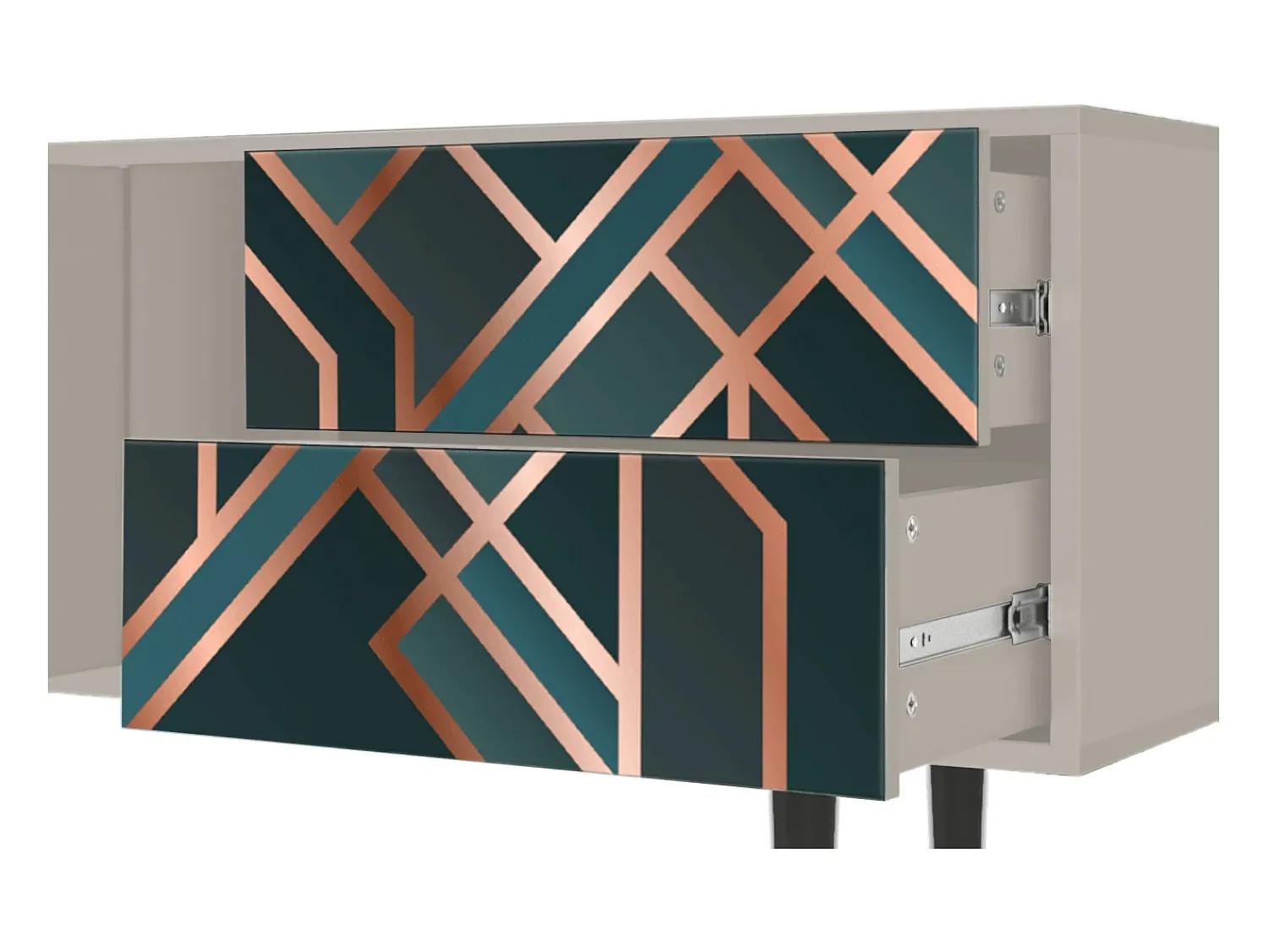 Móvel De Tv* Mueble de TV - 170х69х48 cm - T1 - Bronze Crossroad, Areia Bege