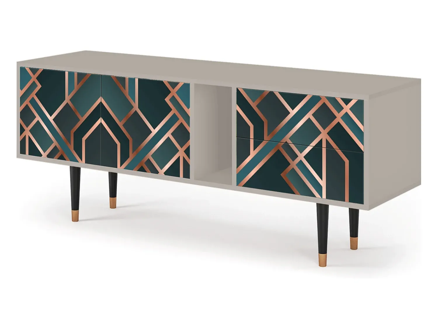 Móvel De Tv* Mueble de TV - 170х69х48 cm - T1 - Bronze Crossroad, Areia Bege