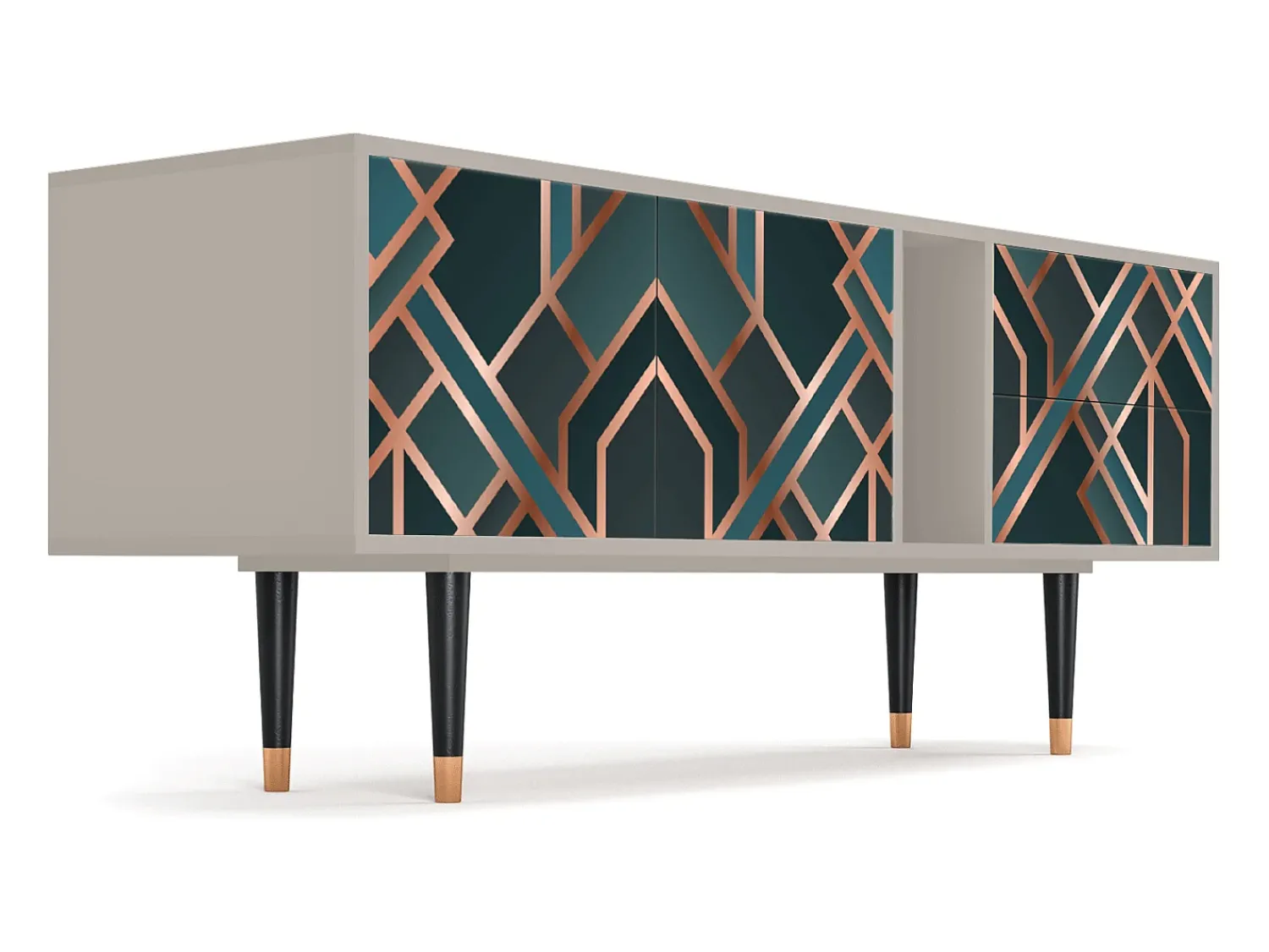 Móvel De Tv* Mueble de TV - 170х69х48 cm - T1 - Bronze Crossroad, Areia Bege
