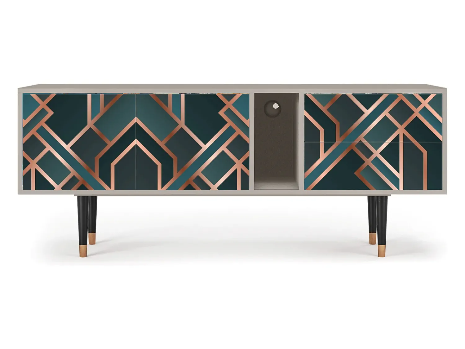 Móvel De Tv* Mueble de TV - 170х69х48 cm - T1 - Bronze Crossroad, Areia Bege