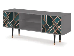Móvel De Tv| Mueble de TV - 170х69х48 cm - T2 - Bronze Crossroad, Cinza Cinzento