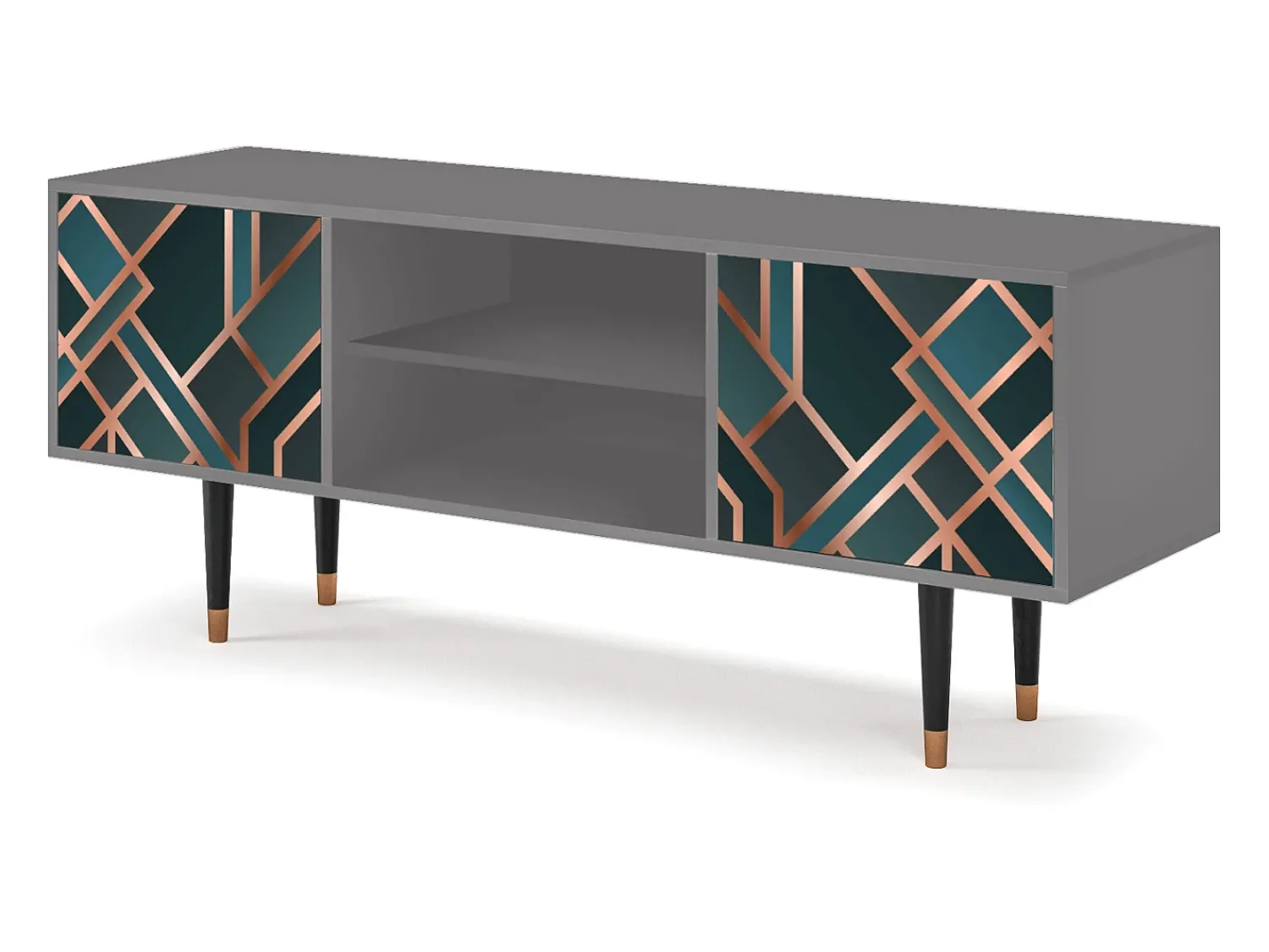 Móvel De Tv| Mueble de TV - 170х69х48 cm - T2 - Bronze Crossroad, Cinza Cinzento