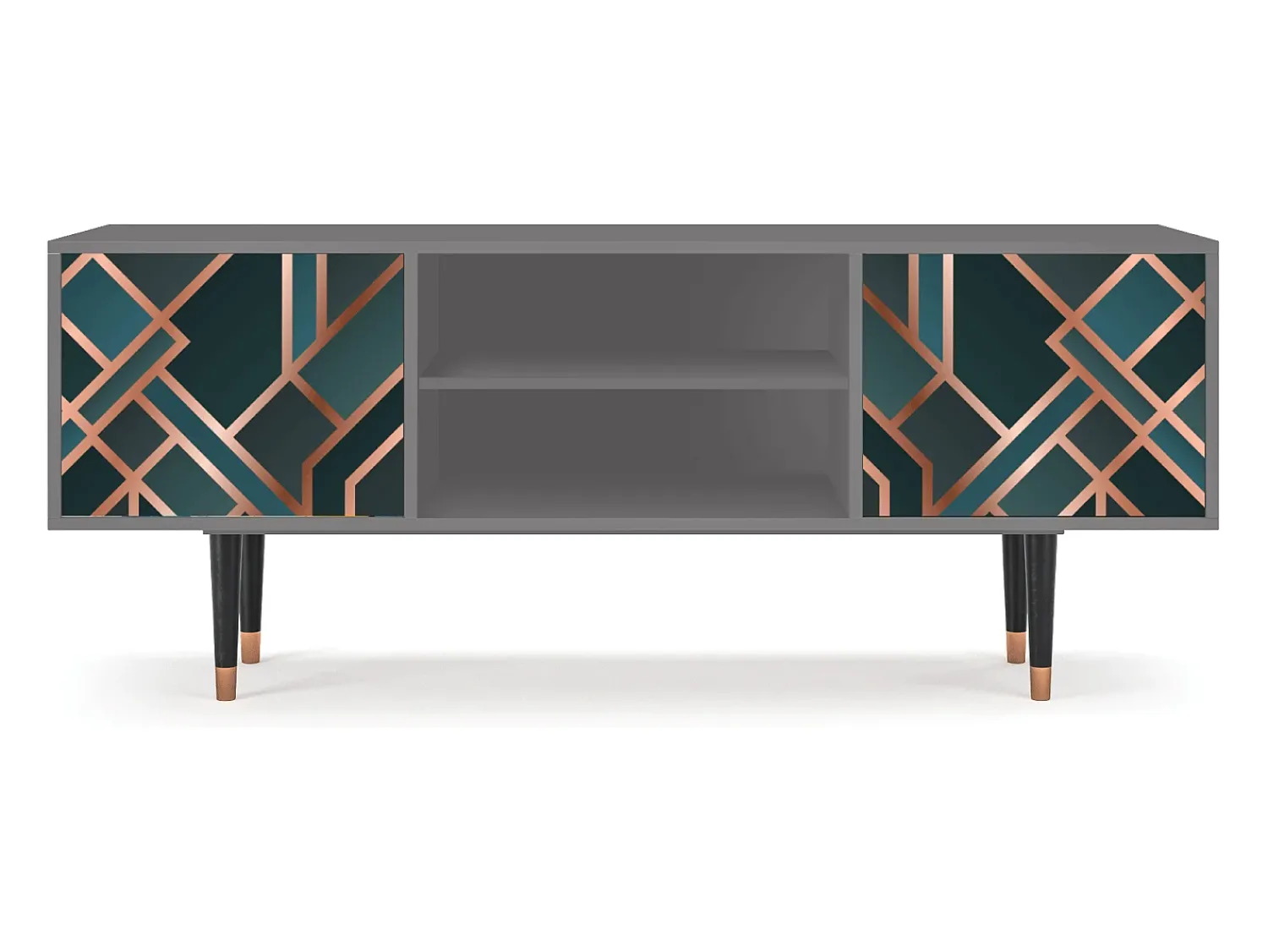 Móvel De Tv| Mueble de TV - 170х69х48 cm - T2 - Bronze Crossroad, Cinza Cinzento