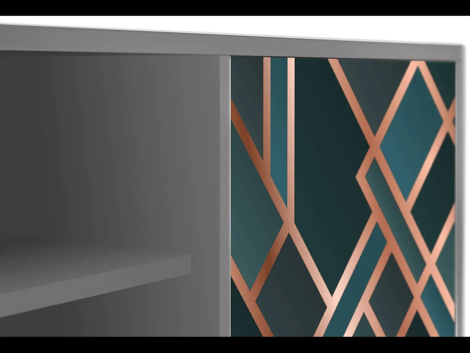 Móvel De Tv| Mueble de TV - 170х69х48 cm - T2 - Bronze Crossroad, Cinza Cinzento